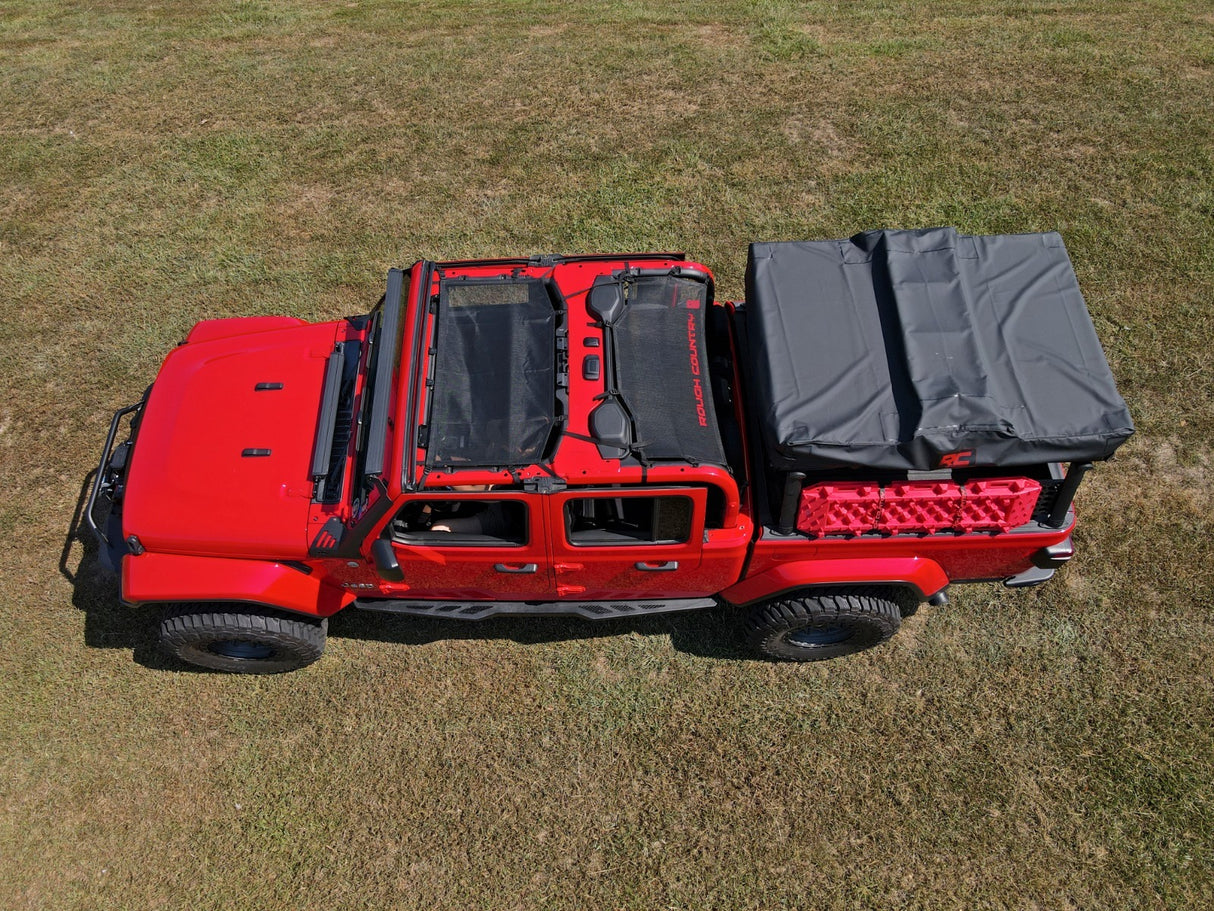 Fits Jeep Gladiator JT 4WD (2020-2024) Mesh Bikini Top Plus; Black; 85118