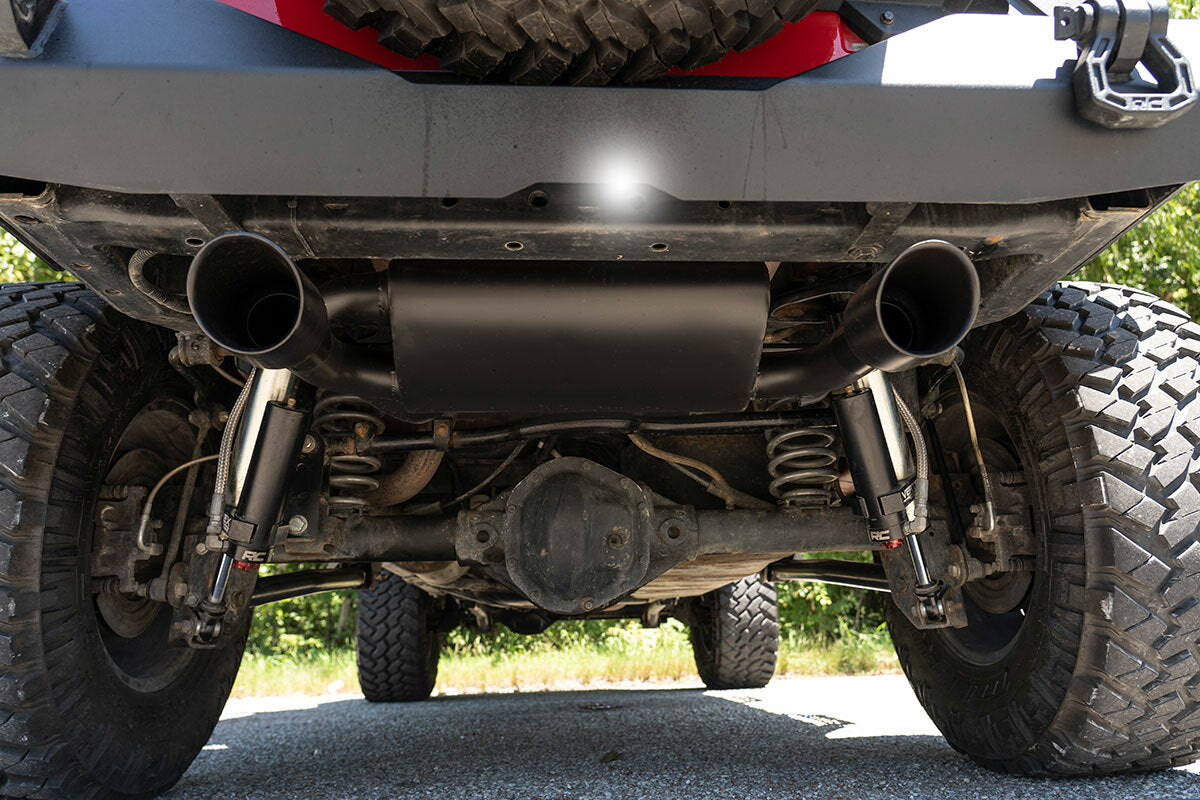 Fits Jeep Wrangler JK (07-18) Performance Exhaust; Dual Outlet; 96002A