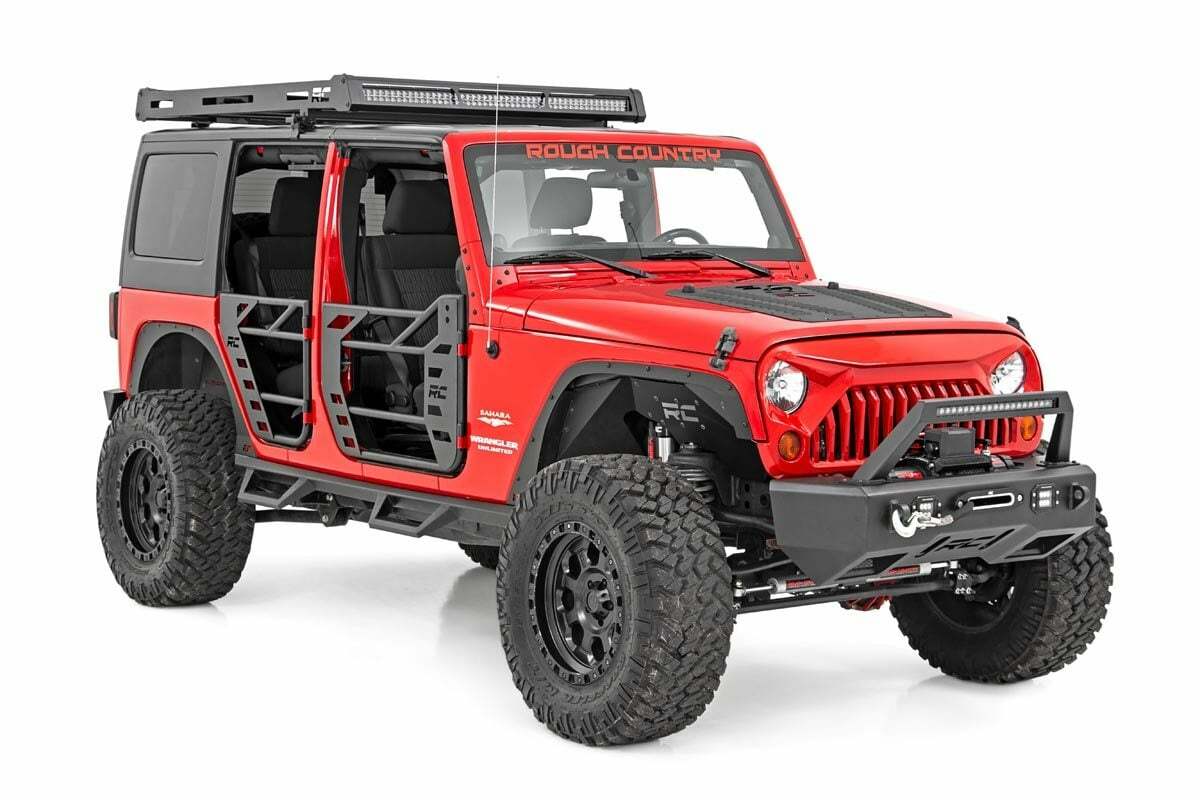 Fits Jeep Wrangler JK (07-18) Replacement Grille; Angry Eyes; 10524