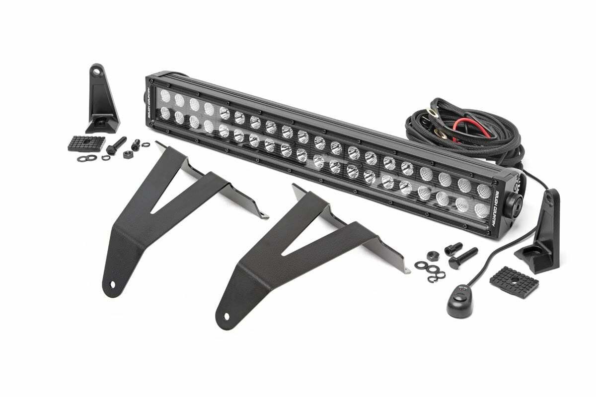 Fits Ram 1500 2&4WD (19-24) LED Light Kit Bumper Mount 20" Black Dual Row 70779