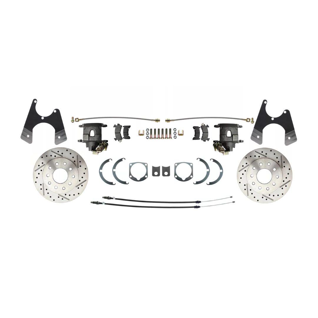 Rear GM 1955-68 10/12 Bolt Disc Brake w/E-Brake &Slotted Rotors DBK1012FSLX Brakes MBM