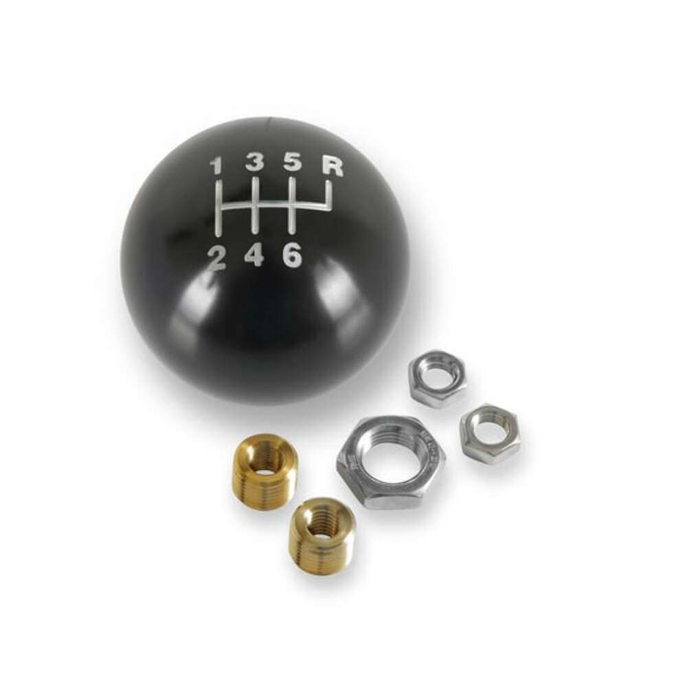 Hurst Fits Shifters W/M16X1.5 Billet Shift Knob- 6-Speed Pattern Gloss Black-163601HST