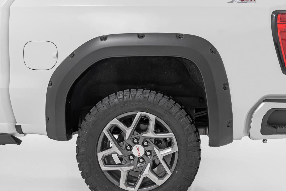 Fits Sierra 1500(19-24) Pocket Fender Flare GAN Silver Metallic F-C11950A-GAN