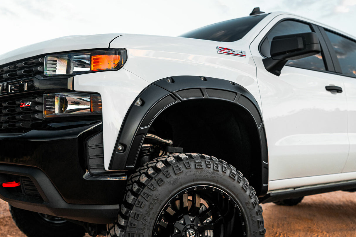 Fits Silverado 1500(19-24) Fender Flares Defender GA0 Northsky Blue A-C12211-GA0