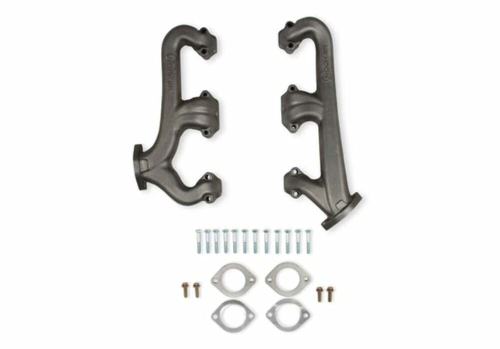 Hooker Fits Small Block Chevy, 2.5" Collector-Natural Finish, Exhaust Manifold 8525HKR for 1968-1974 Chevy El Camino black ceramic coated