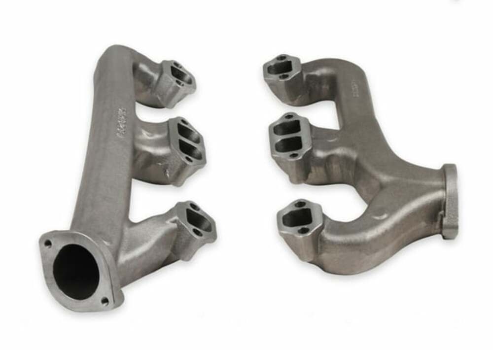 Hooker Fits Small Block Chevy, Raised D-Port, 2.5", Natural, Exhaust Manifolds 8527HKR