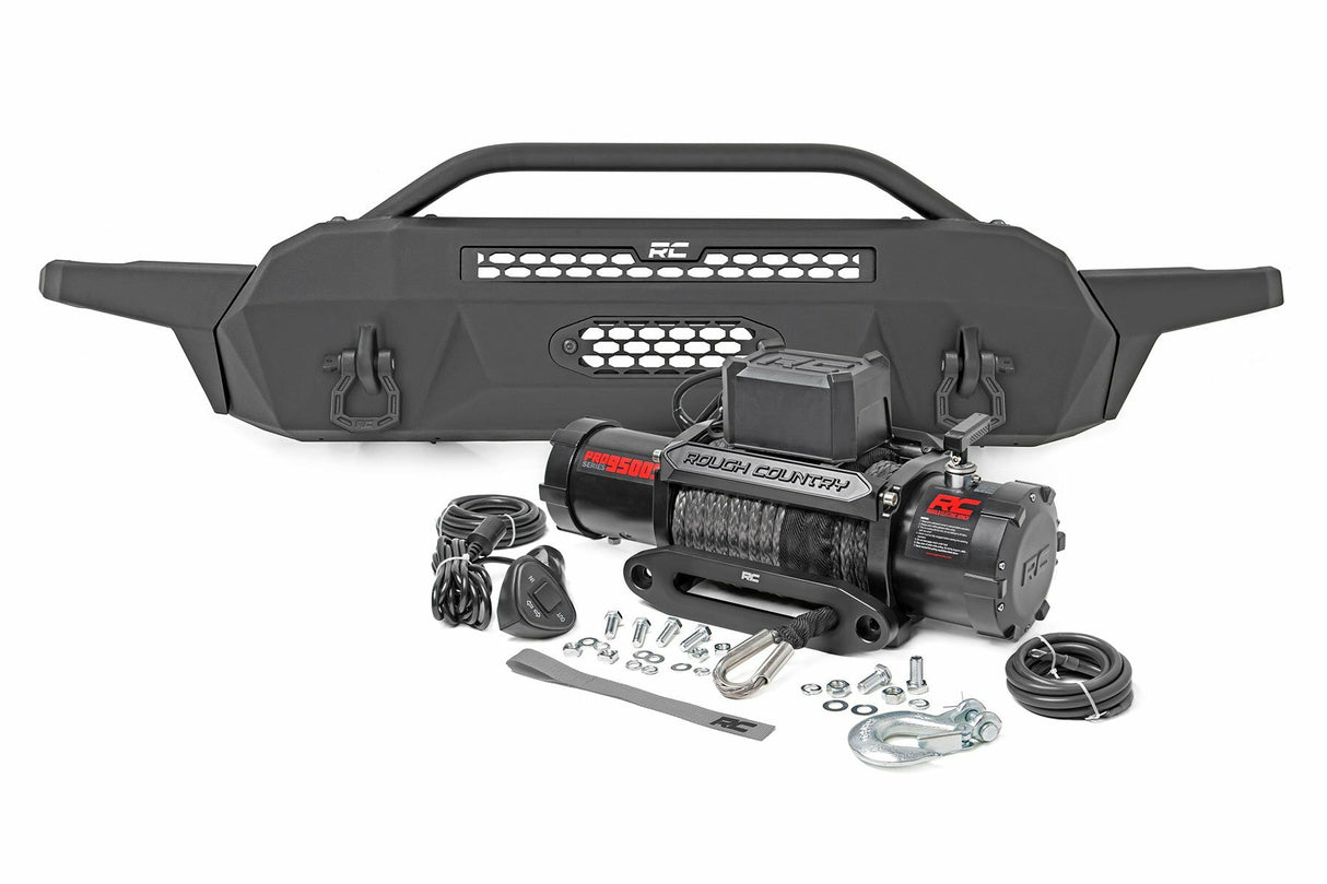 Fits Tacoma 4WD(16-23) Front Bumper 12000-Lb Pro Series Winch 10716
