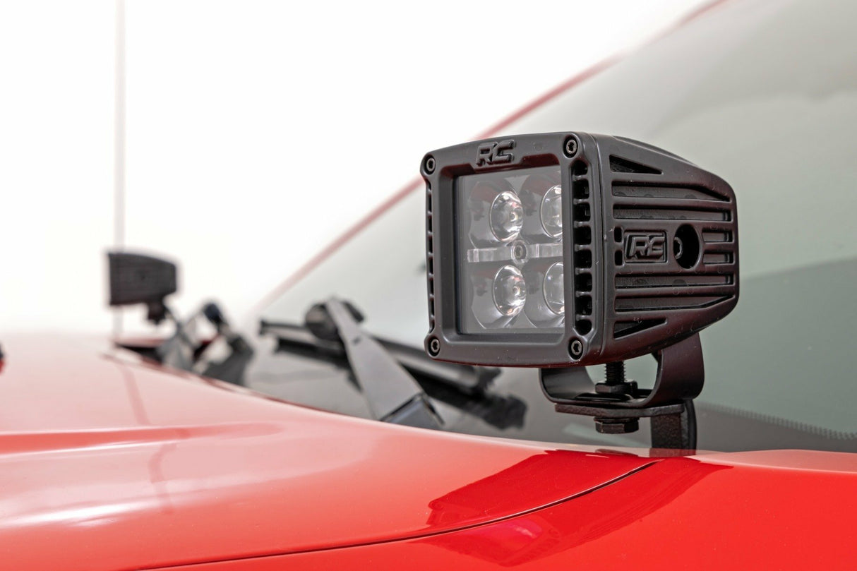 Fits Toyota Tacoma(05-15) LED Light Ditch Mount 2" Black Pair Amber DRL 71090