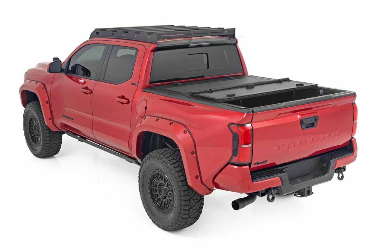 Fits Toyota Tacoma 2&4WD (2024) Hard Tri-Fold Flip Up Bed Cover; 5' Bed 49415551