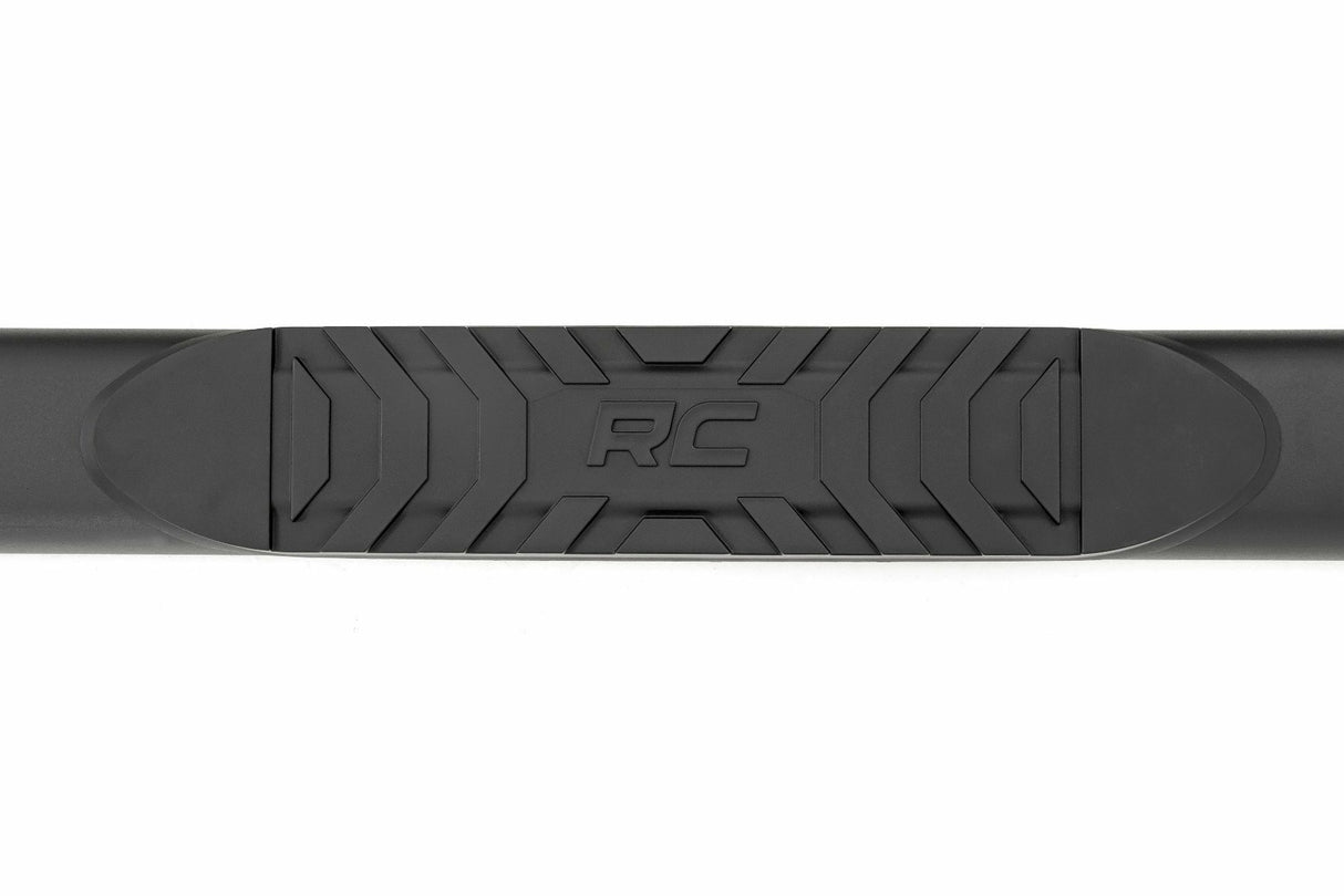 Fits Toyota Tacoma 2WD/4WD (2005-2023) Oval Nerf Step; Double Cab; Black; 21008