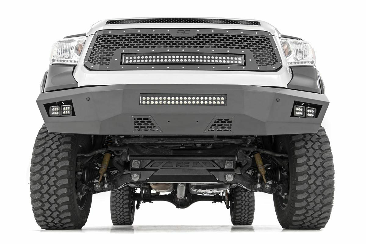 Fits Toyota Tundra 2&4WD (2014-2017) Mesh Grille; 30" Dual Row LED; Black; 70226
