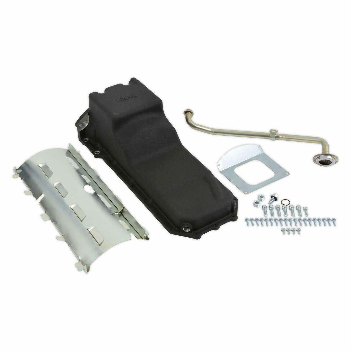 Hooker performance muffler black aluminum hemi-2009-5-7l-2011-6-4l-rear-sump-design-black-302-76bk