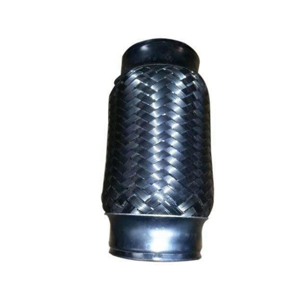 Exhaust flex pipe 2 1/4 x 6 Flex Pipes, Blank Interbraided Ends. Rol 2 1/4 inch inlet/outlet stainless steel mesh