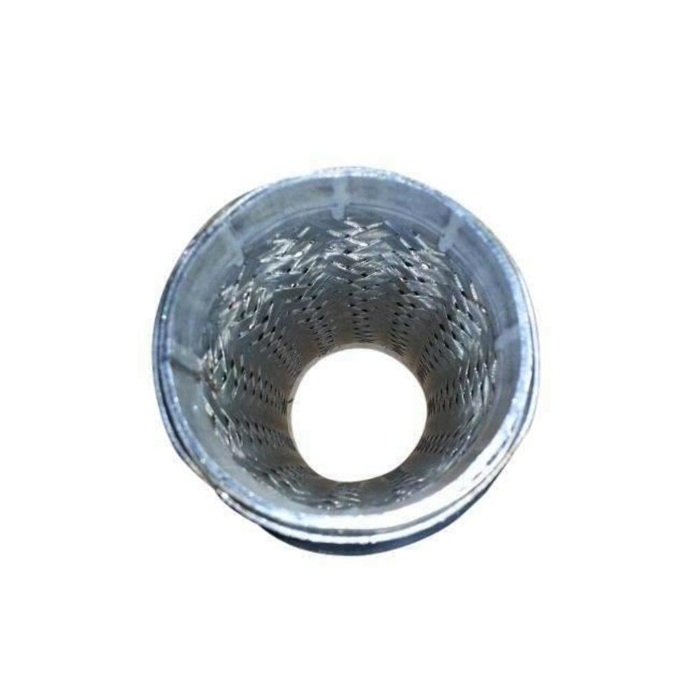 Exhaust flex pipe 2 1/4 x 6 Flex Pipes, Blank Interbraided Ends. Rol 2 1/4 inch inlet/outlet stainless steel mesh