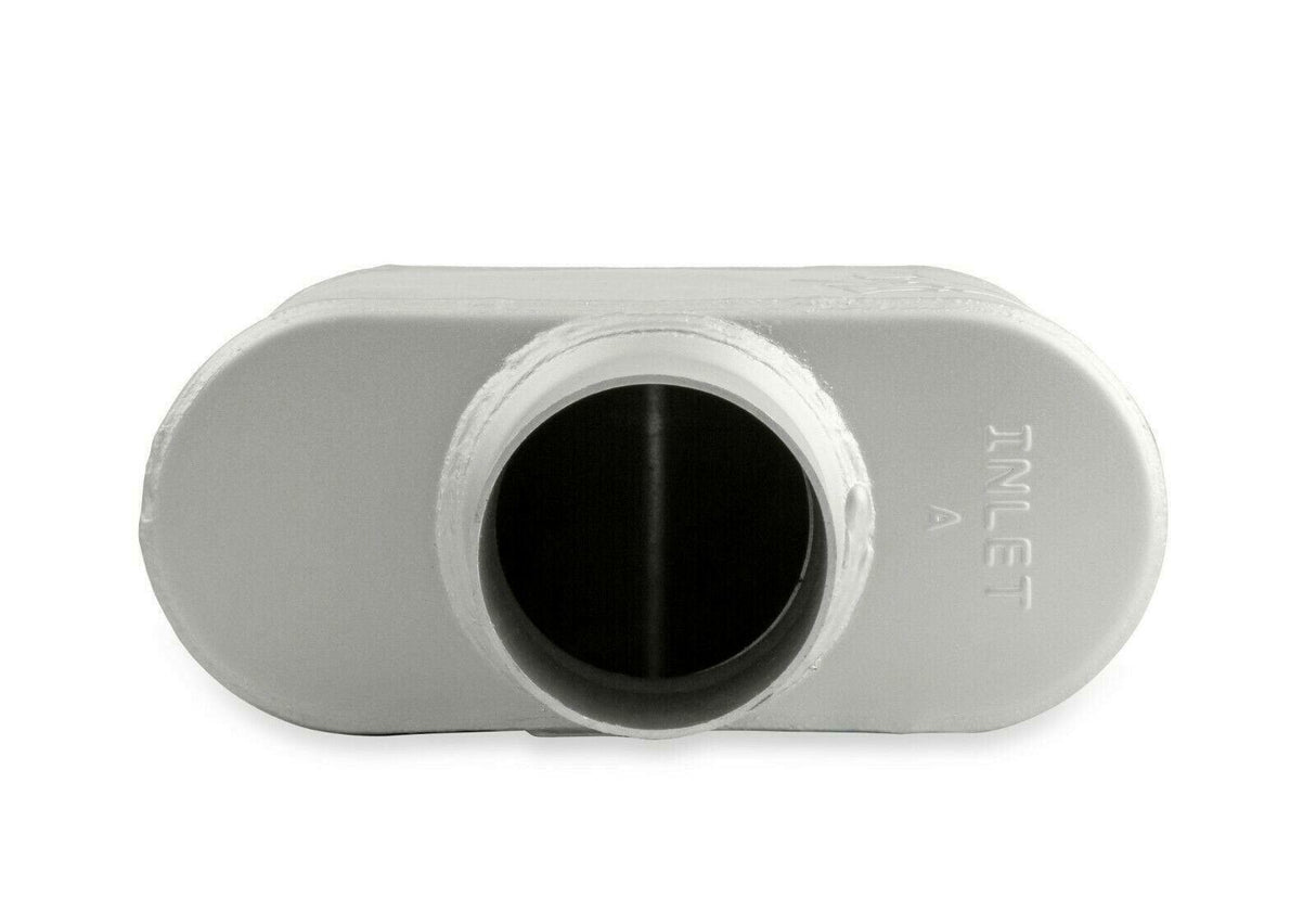 1-Chamber Muffler 43010-FM 3.00 Center Inlet / 3.00 Center Outlet performance muffler