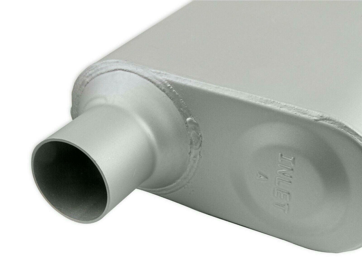 2-Chamber Muffler 42441-FM 2.25 Offset Inlet/2.25 Center Outlet performance muffler