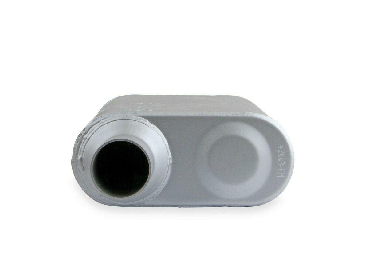2-Chamber Muffler 42443-FM 2.25 Offset Inlet/2.25 Offset Outlet performance muffler
