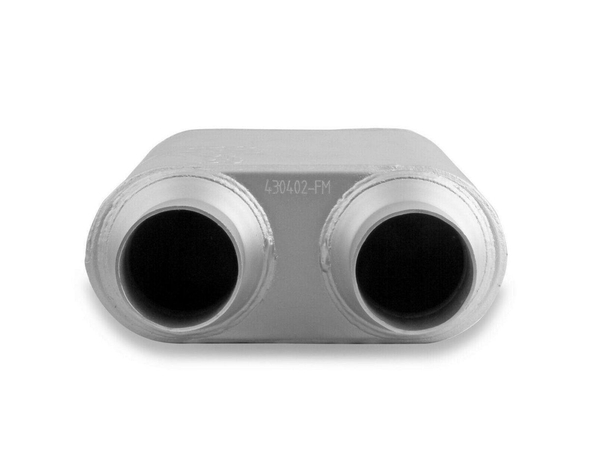 2-Chamber Muffler 430402-FM 3.00 Center Inlet / 2.50 Dual Outlet performance muffler