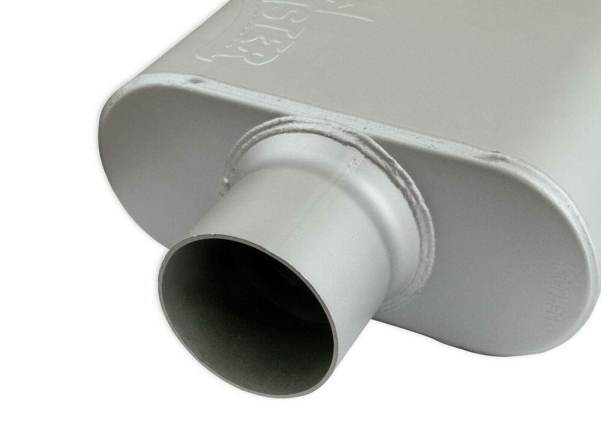 2-Chamber Muffler 43041-FM 3.00 OFFSET IN / 3.00 CENTER OUT performance muffler