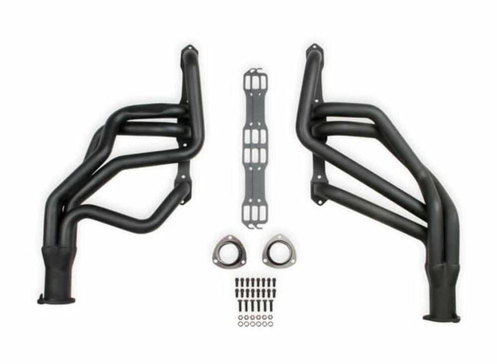 Long Tube Header - Black Paint - 13130FLT performance headers Challenger Charger