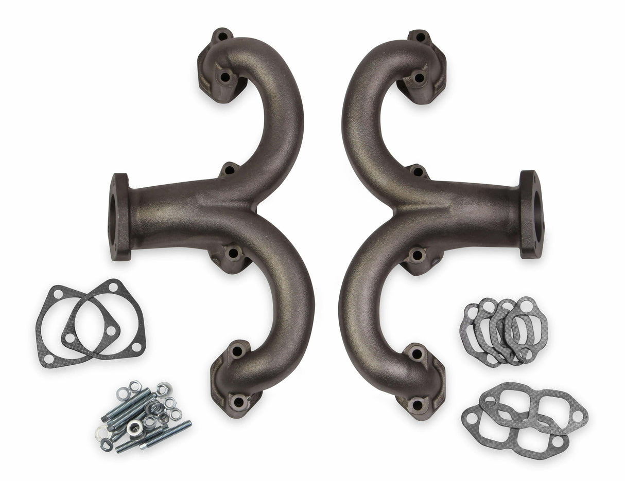 Rams Horn Exhaust Manifolds - Natural Uncoated - 11704-RFLT performance headers aluminum