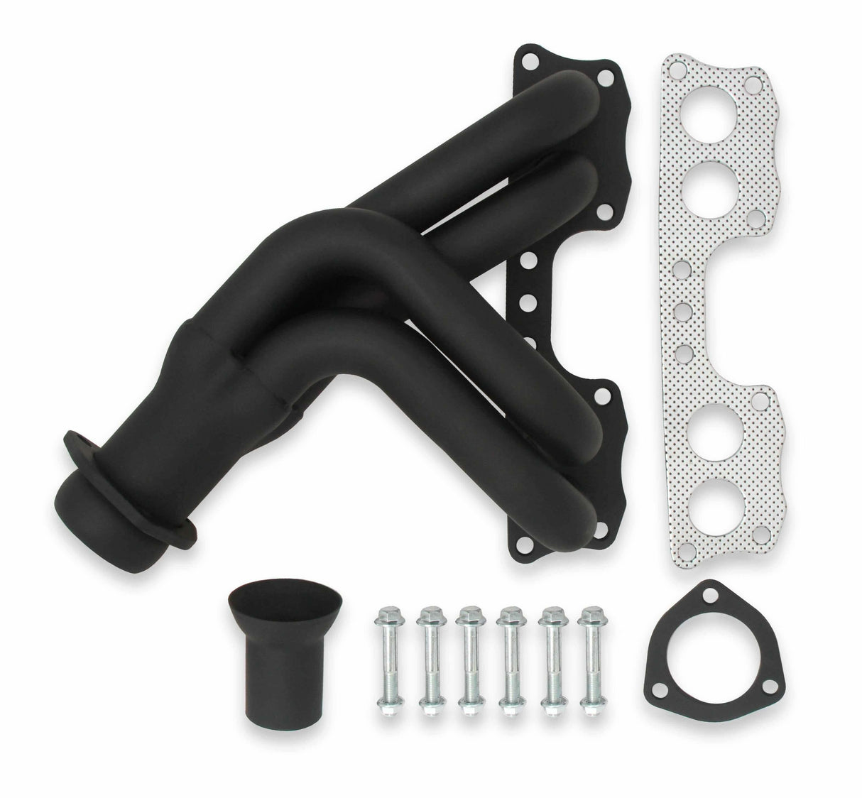Shorty Header for 75-88 Toyota Pickup w/ 20R/22R, Black Painted - 19000FLT performance headers polished stainless steel
