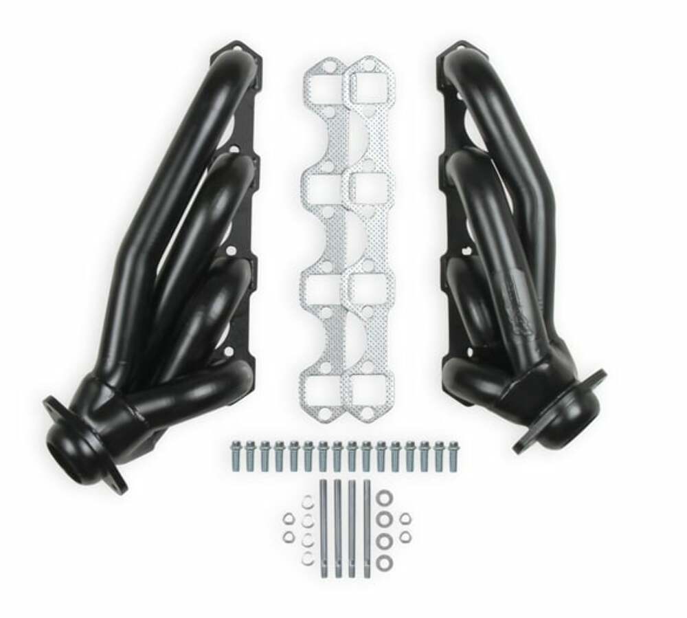 Shorty Headers - Black Painted - 12147FLT performance headers Mustang polished stainless steel aluminum
