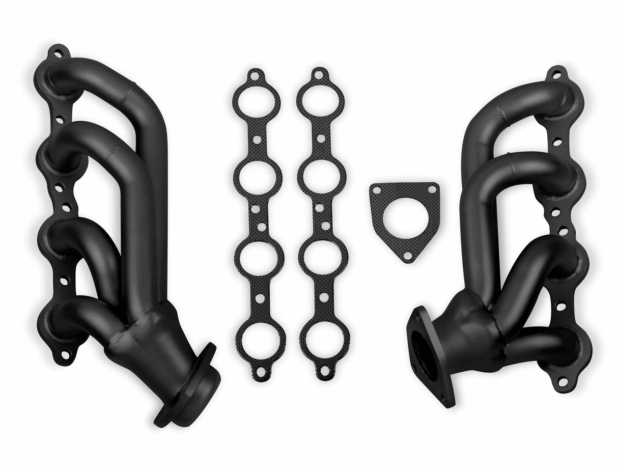 Shorty Headers - Black Painted - 91843FLT performance headers Silverado aluminum