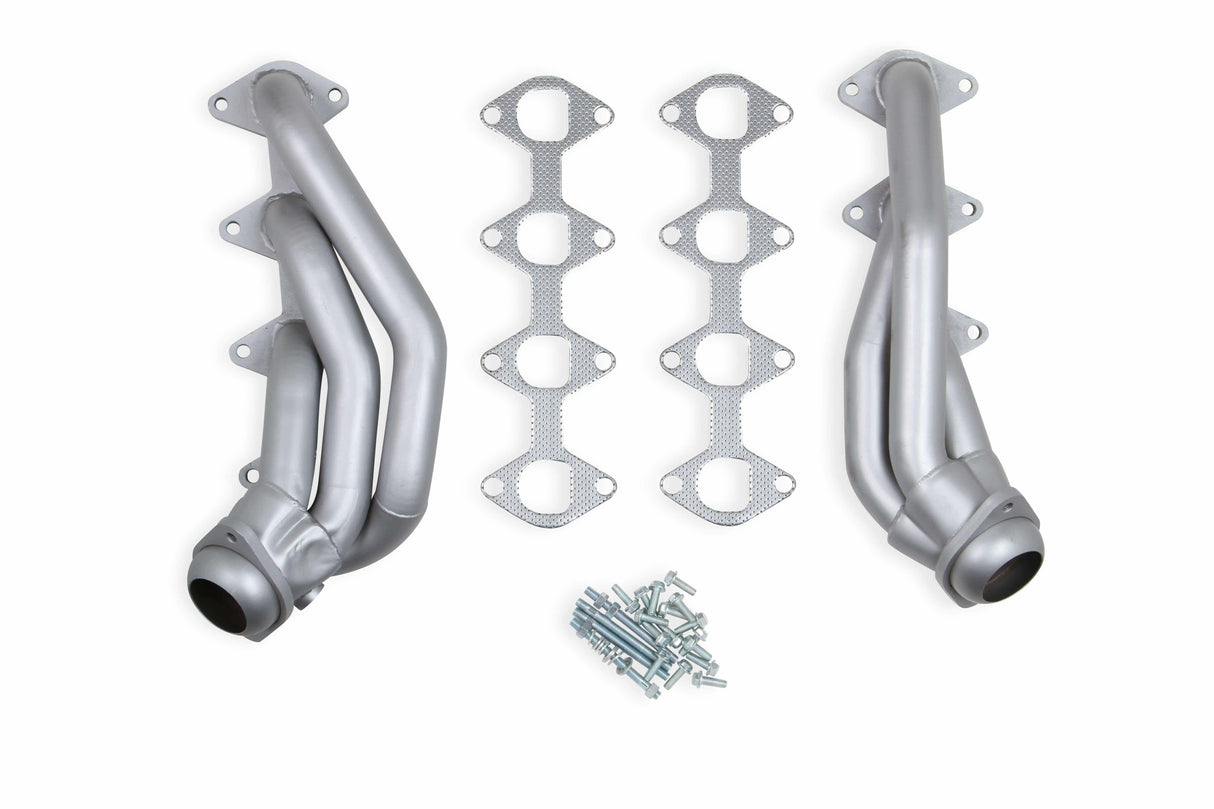 Shorty Headers - Natural Finish - 12134FLT performance headers Mustang black polished stainless steel aluminum