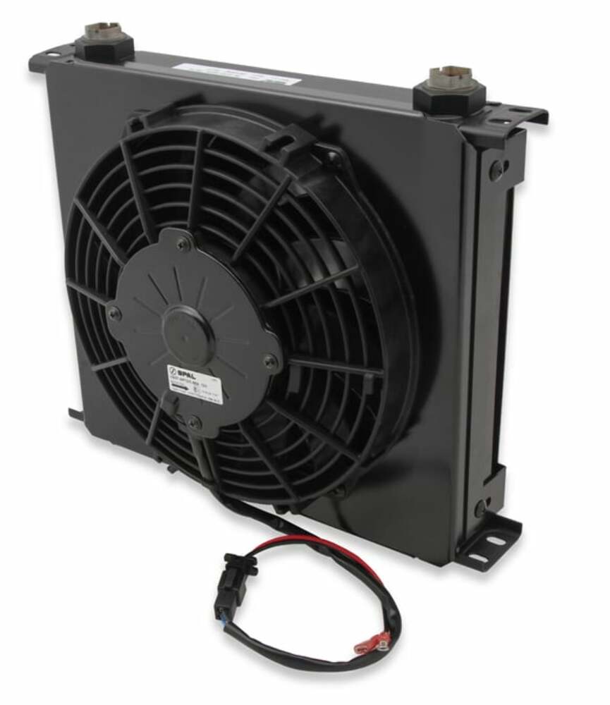 Earls UltraPro OilCooler w/Fan 34Row WideCooler10 O-Ring BossFemalePort FP434ERL