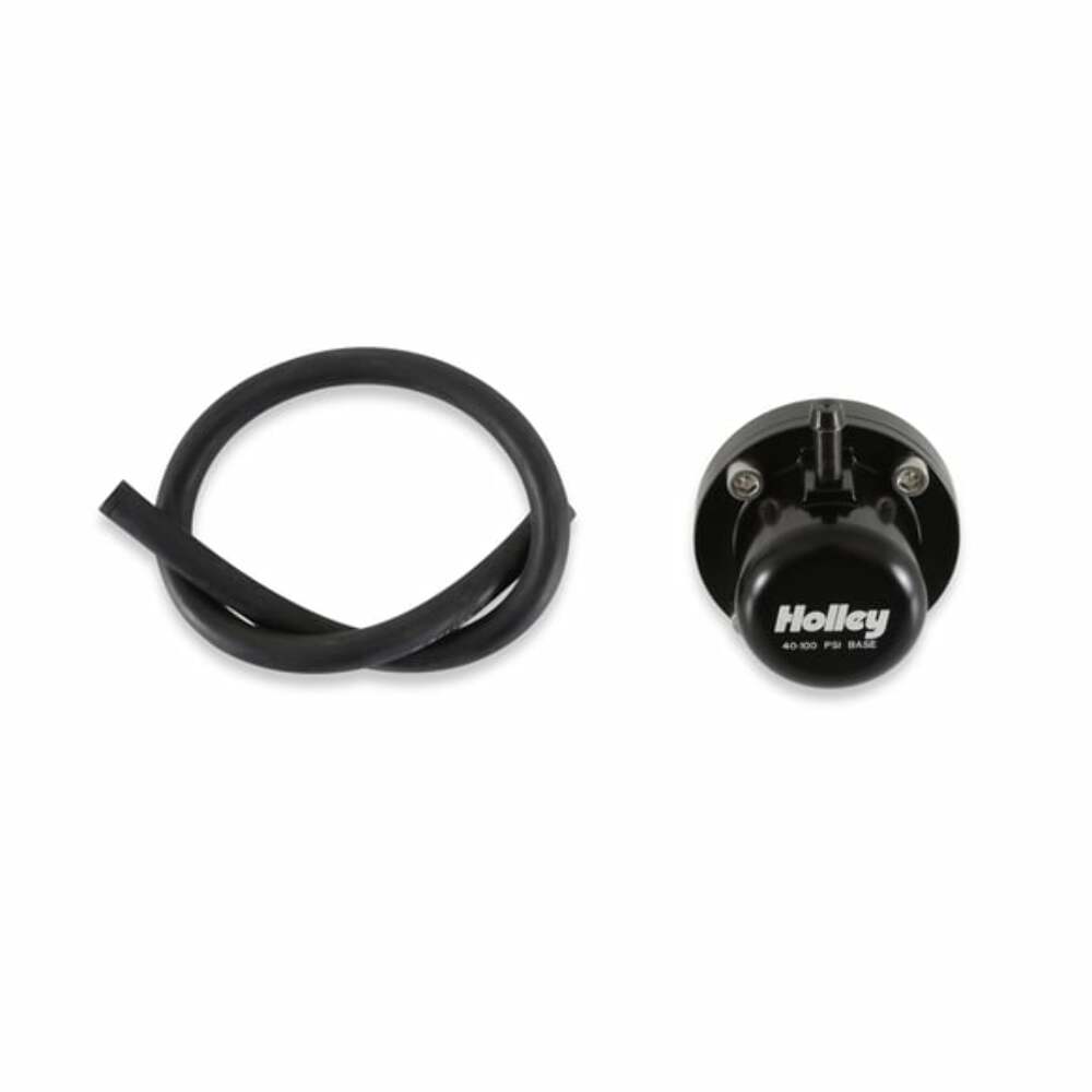 Holley FUEL PULSE DAMPER, 8AN, EXTENDED RANGE 40-100 PSI 12-1005 black stainless steel aluminum