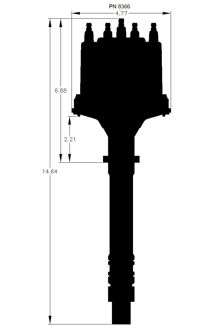 t GM Late Model HEI V8 Ext Coil Distributor - 8366 MSD