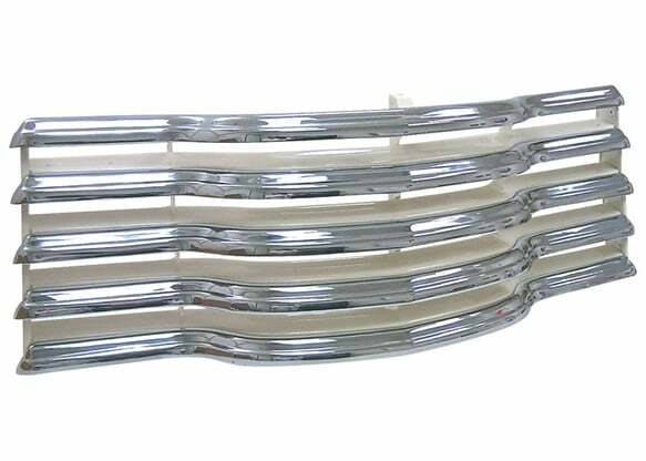 1947-53 Truck Grille-Chevrolet- Chrome W/ Cream Painted Rear Splash