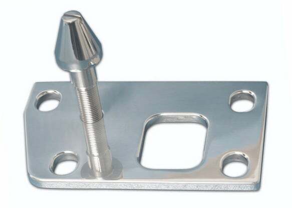 Fits 1978-1980 Chevrolet C10; Hood Latch Support Brace-Billet-Polished HLBB72P