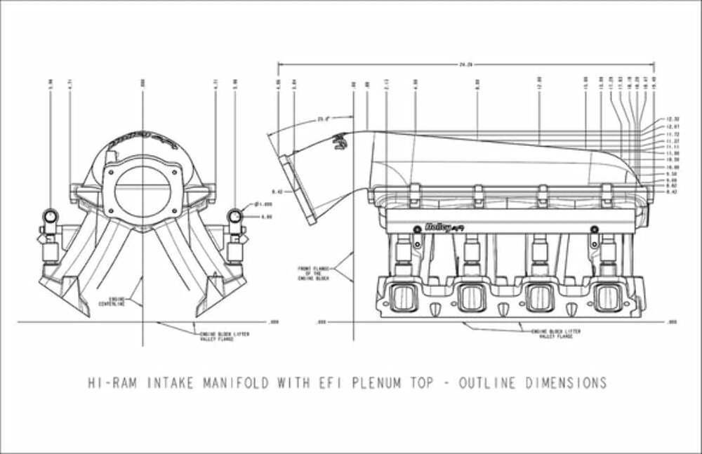 Hooker performance muffler holley-300-122-ls-hi-ram-efi-manifold