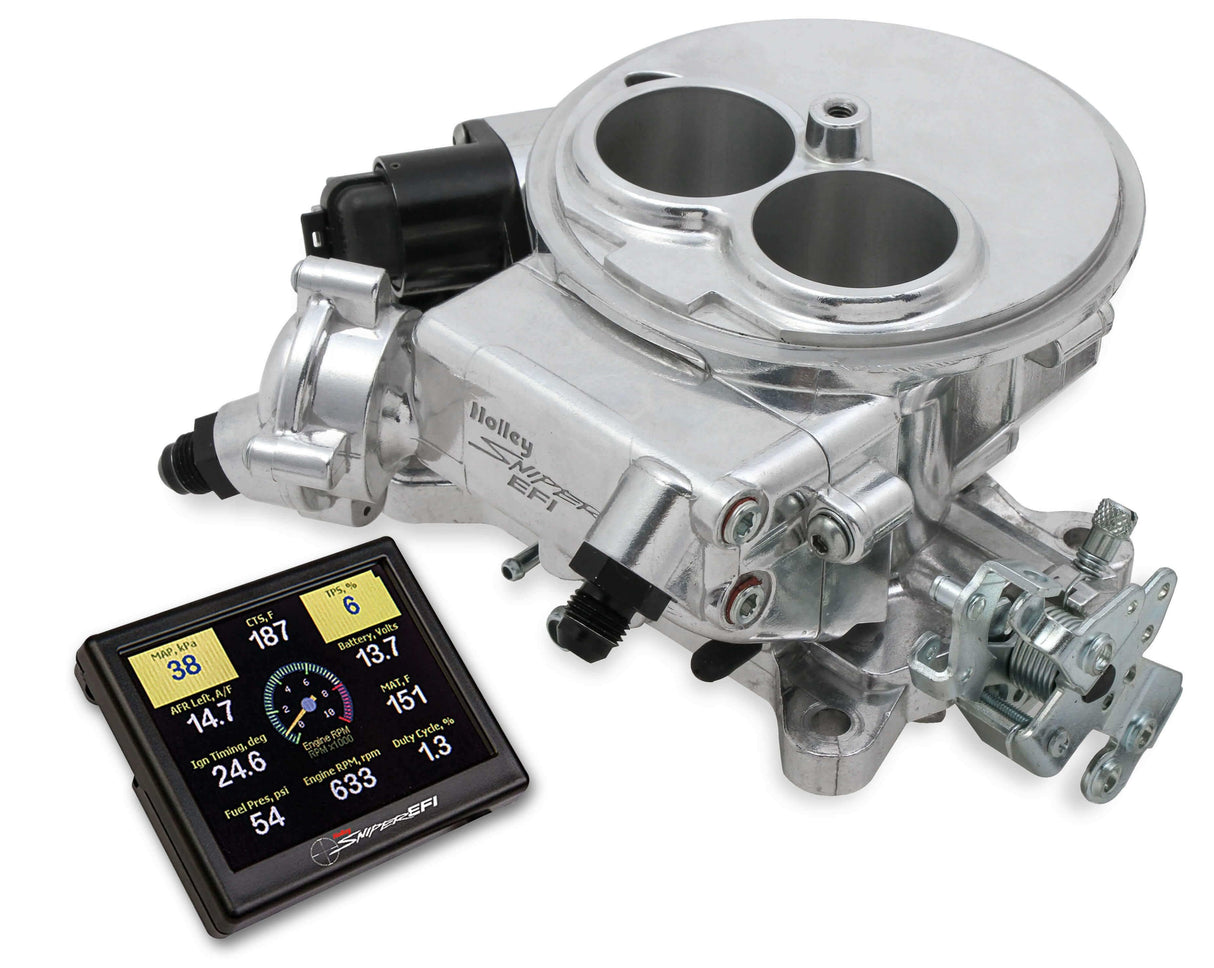 Holley EFI 550-849 2300 Sniper EFI 2 Barrel Conversion for Ford stainless steel