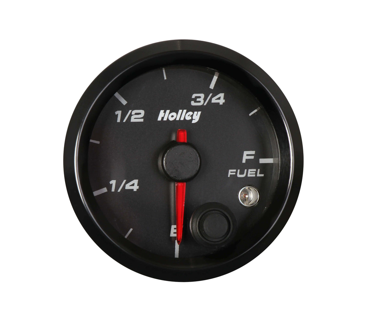 Holley Analog Style Fuel Level Gauge - 26-614 black aluminum