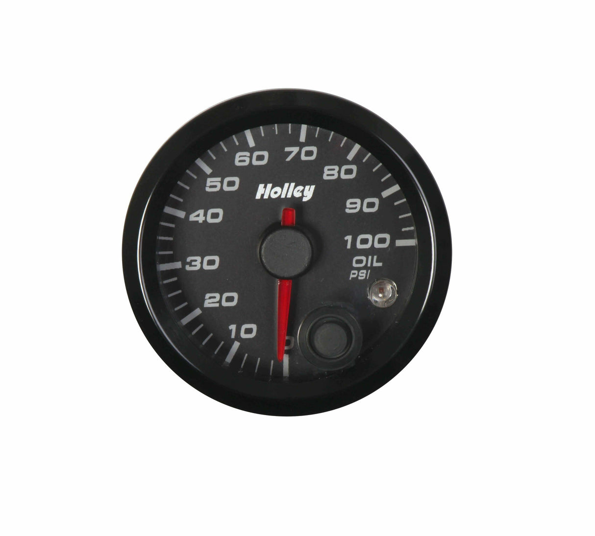 Holley Analog Style Oil Pressure Gauge - 26-601 black aluminum