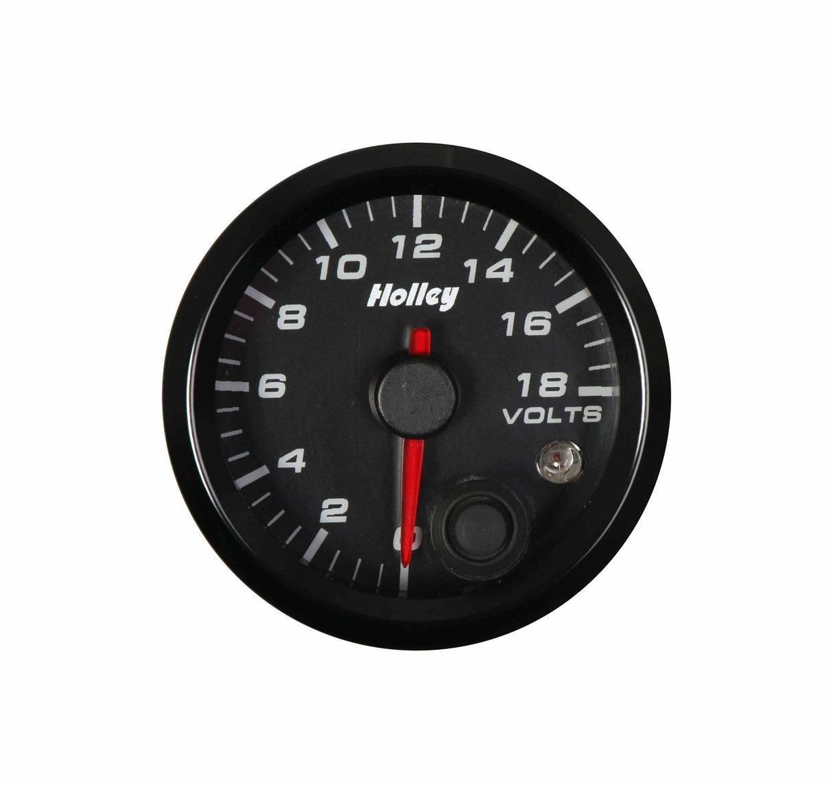 Holley Analog Style Voltage Gauge - 26-603 black aluminum