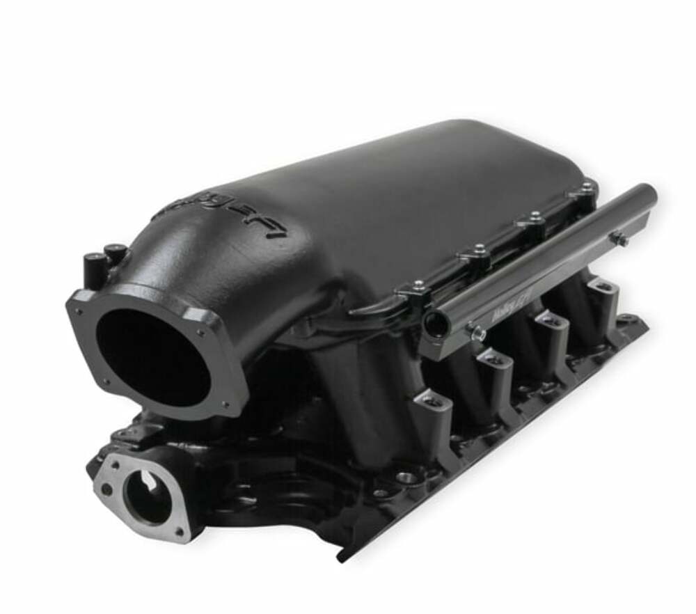 Holley EFI Black 351W Ford Hi-Ram EFI Manifold - 300-242BK for 1969-1979 Ford Mustang black aluminum