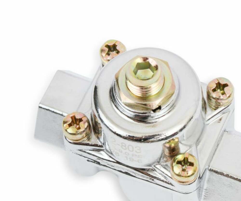Holley Chrome Carbureted Fuel Pressure Regulator 4.5-9 PSI M/P #12-803