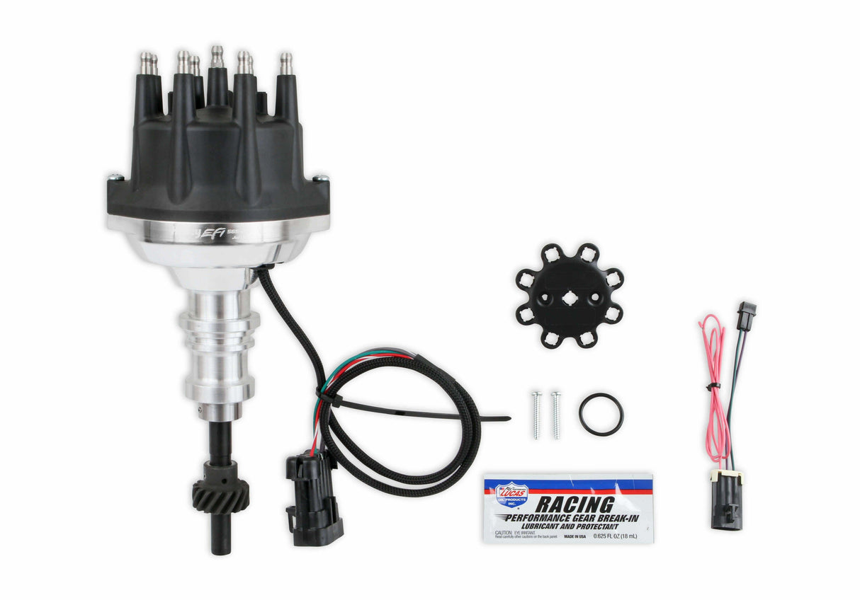 Holley EFI Low Profile SBF Dual Sync Distributor - 565-211 for Ford black aluminum