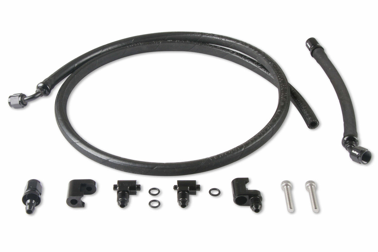 Hooker performance muffler black aluminum kit-26-550