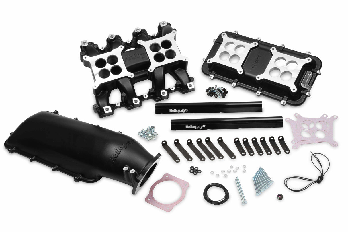 Holley EFI Mid-Rise Intake - GM LS3/L92 w/ 92mm Top - Black - 300-135BK for Ram