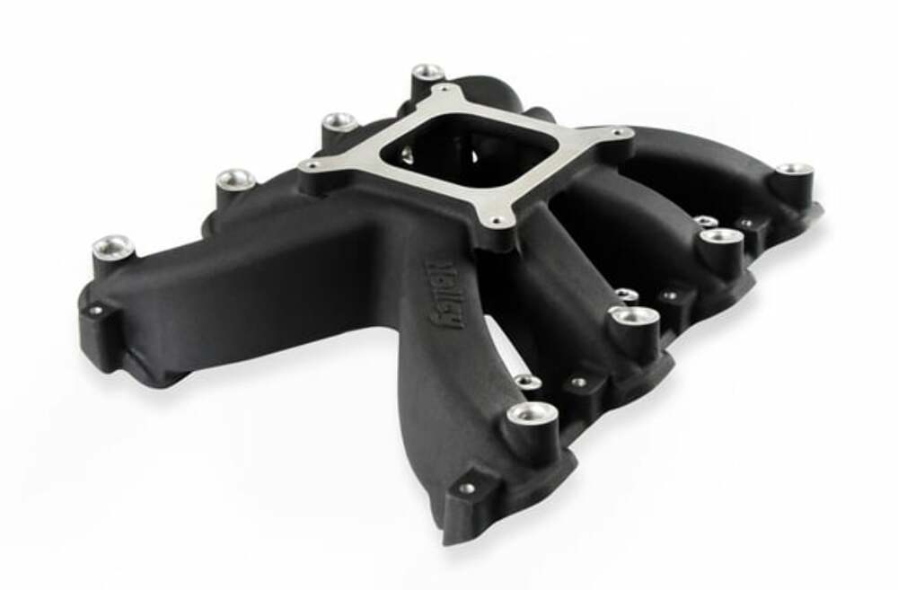 Holley Single Plane EFI Intake - GM LS7-Black 300-269BK black aluminum