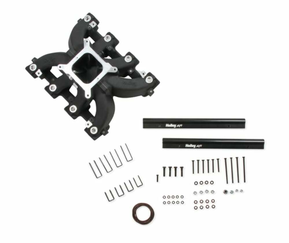 Holley Single Plane EFI Split-Design Intake Manifold GM LS3/L92 Black 300-290BK