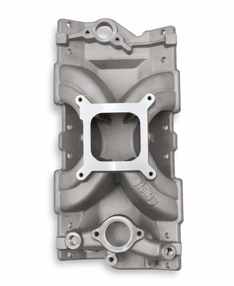 Holley Single Plane Intake Manifold- Chevy Small Block V8 - 300-261 for 1957-1986 Chevy El Camino aluminum