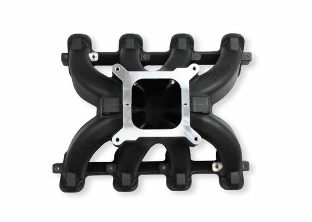 Holley Single Plane Split-Design Intake Manifold GM LS1/LS2/LS6 Black 300-256BK