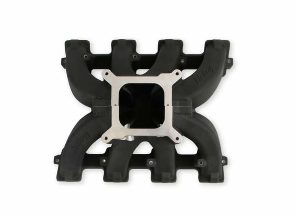 Holley Single Plane Split-Design Intake Manifold GM LS3/L92 Black-4150 300-291BK