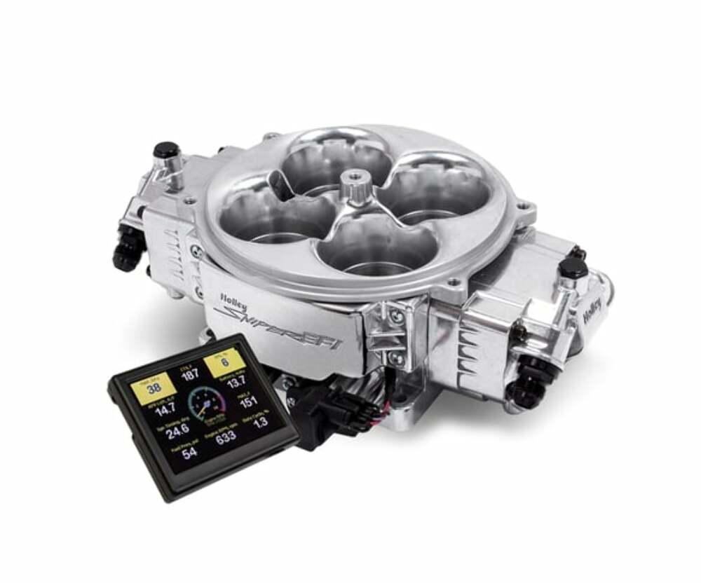 Holley EFI Sniper EFI Sniper 550-841 EFI Stealth 4500, Shiny Finish 1440 CFM stainless steel
